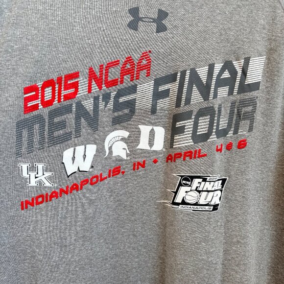 🔥 RARE Under Armour 2015 NCAA Final Four Tee | Gray | 2XLG | Collector Item - Picture 2 of 5